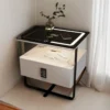 kf-S0d2f423eb7084322a44109acda0dbaf6C Nordic nightstand for living room, Coffee Tables, small side tables for bedroom sofa. Elegant and Luxurious Nightstand