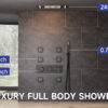 gold led music hidden shower set brass bathroom