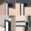 Wall Panel Corner LED Aluminum Profile 5/8mm Embedded Wallboard Tiles Closing Edge Bar Strip Light Home Decor Linear Lighting