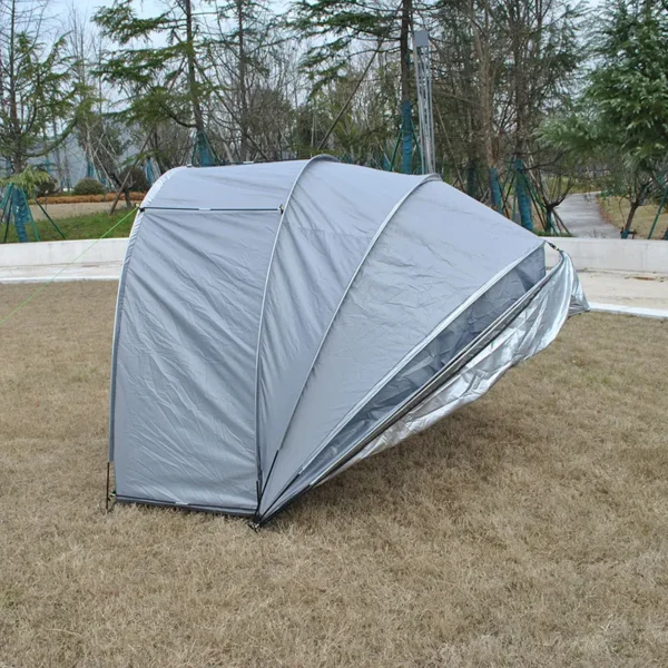 Portable Garage with Windproof Waterproof Tent & Tool Cover - Durable Outdoor Storage Solution - Heavy Duty Motorcycle and Bicycle Storage Shed, Waterproof Outdoor Motorcycle Cover - Image 4