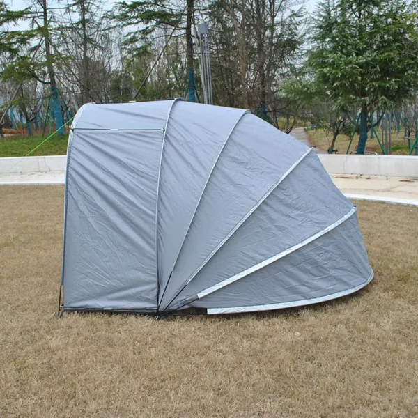 Portable Garage with Windproof Waterproof Tent & Tool Cover - Durable Outdoor Storage Solution - Heavy Duty Motorcycle and Bicycle Storage Shed, Waterproof Outdoor Motorcycle Cover - Image 2