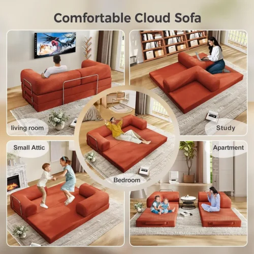 5-in-1 Folding Convertible Sofa Bed